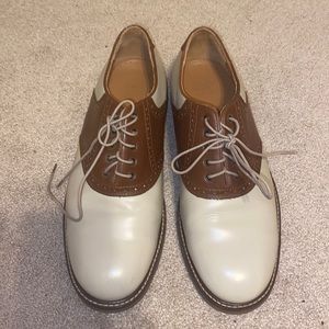 JOS.A Bank shoes. Size 11 mens. Brown and cream